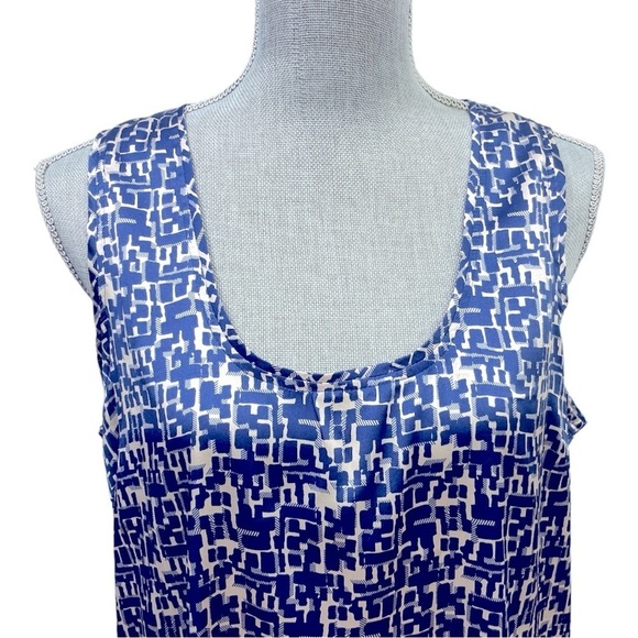 Joyce & Girls Silk Print tank top size XL - Picture 5 of 11